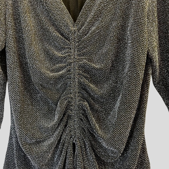 Traditional Women’s Metallic Black Blouse Size XL - Picture 8 of 12
